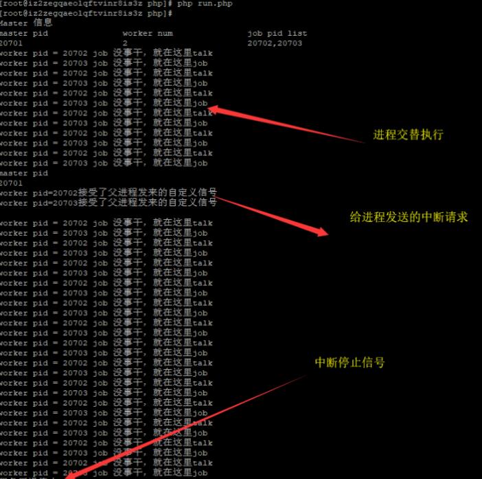 PHP多进程 PHP信号中断 PHP内存