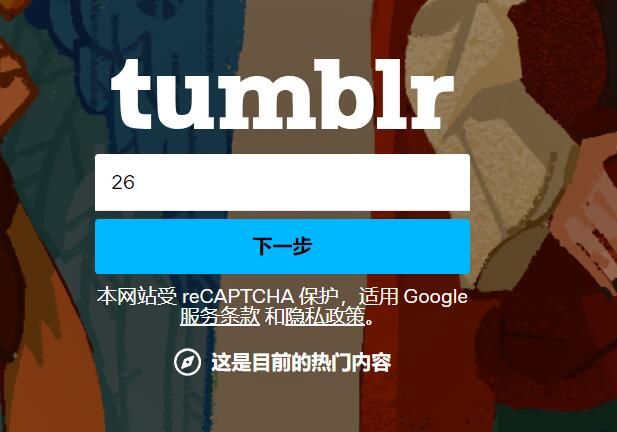 Tumblr 注册教程-输入年龄