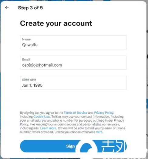 推特账号注册