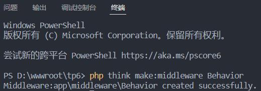 thinkphp6如何使用中间件记录行为日志